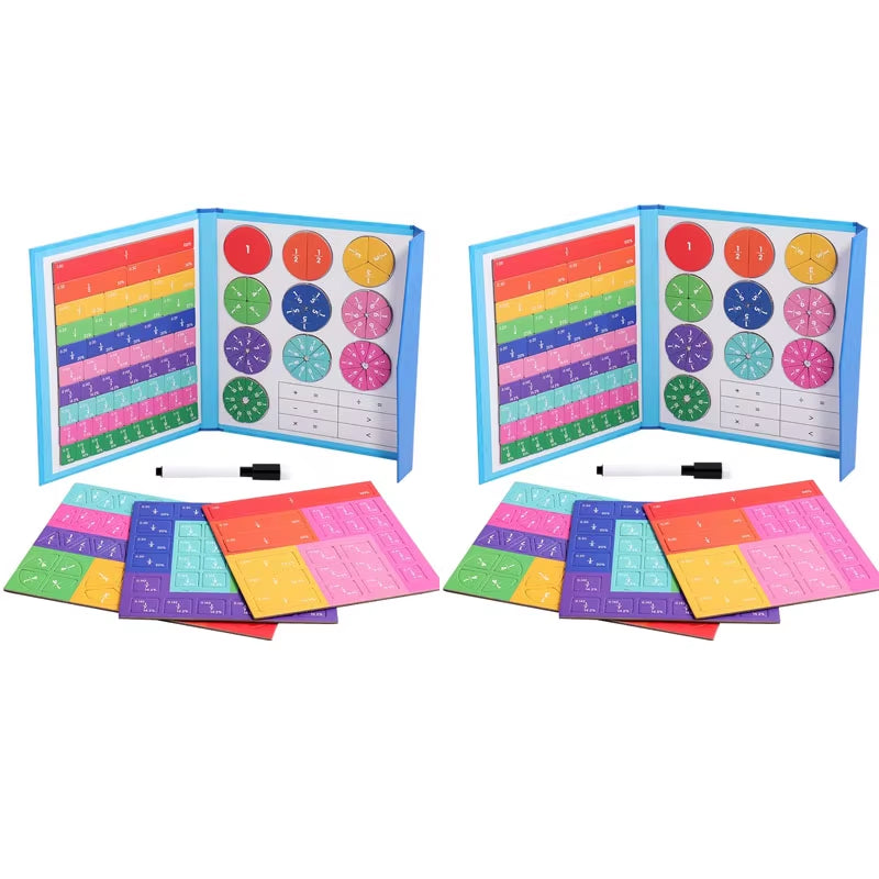 Magnetic Fraction Puzzles for Math Mastery Montessori Enlightenment with Fun Arithmetic Teaching Aid Cognitive Educational Toys