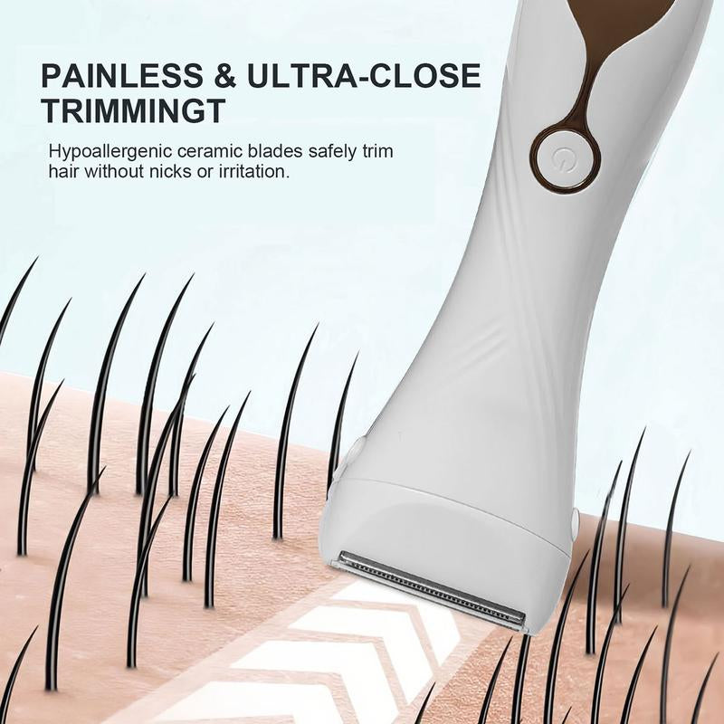Gentle & Smooth Women's Electric Shaver - Rechargeable Razor for Nicks-Free Legs, Underarms, and Bikini Area