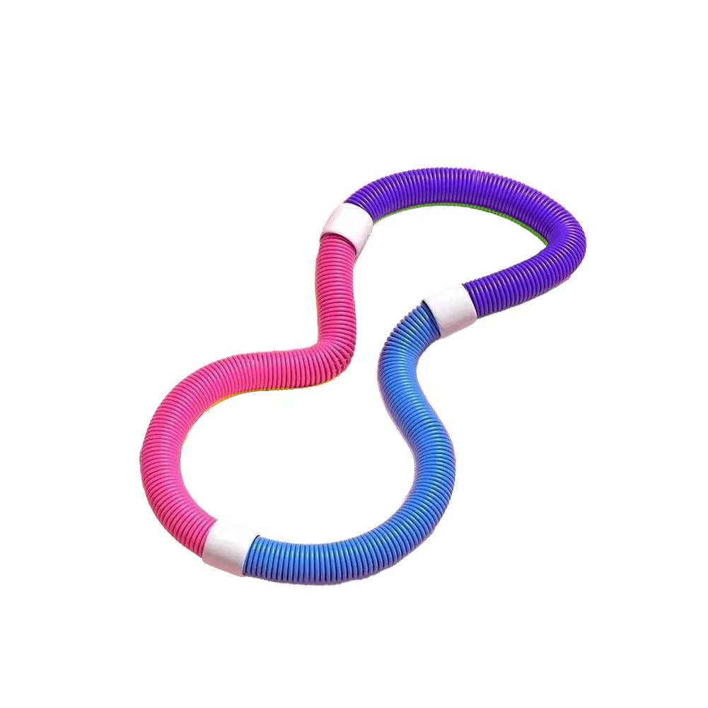 Upgrade Waist Trimmer Hoop for Weight Loss Soft Spring Fitness Hoop Detachable Foldable Portable Abdominal Exercise Circle for W