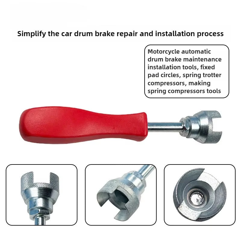 5.7 Inch Car Drum Brake Repair Install Tool Hold down Washer Spring Shoe Compressor Brake Spring Washer Worker Alloy & Plastic