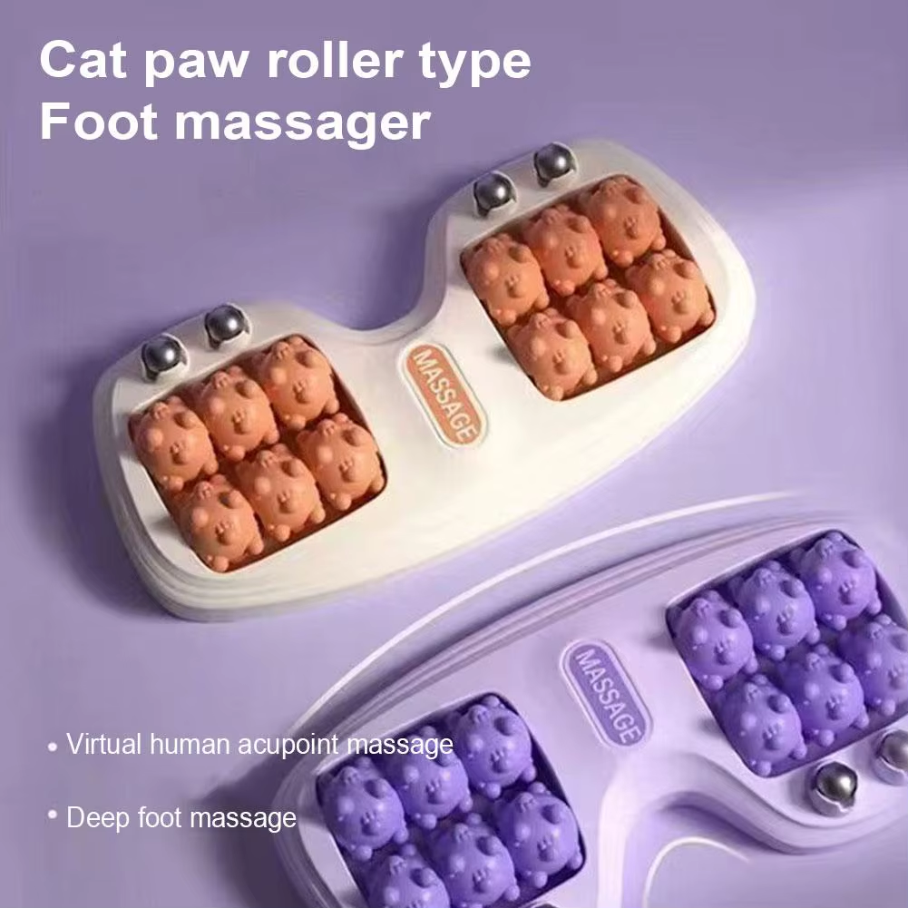 Dual Foot Massage Roller Bead Roller Massager Acupoint Stimulation Tool Home Foot Therapy for Tired Feet Relaxation