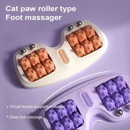 Dual Foot Massage Roller Bead Roller Massager Acupoint Stimulation Tool Home Foot Therapy for Tired Feet Relaxation