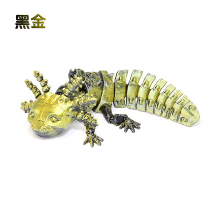 3D Animals Printed Articulated Axolotl Mechanical Unique Collectible Desk Decor Home Office Gifts Room Decor Creative Craft