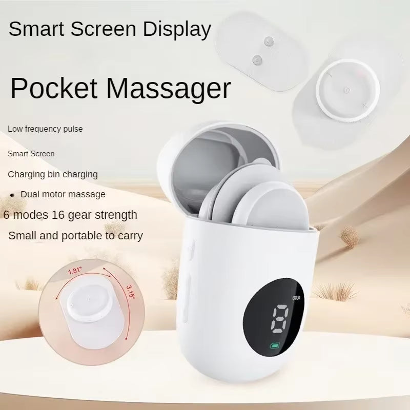 New Portable Mini Pulse Massager Pocket Intelligent Charging Massage Patch Cervical Leg Waist Arm Massager
