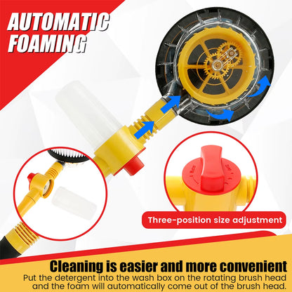 Car Wash Brush Kit Handle Scratch Free Car Scrub Brush 360° Rotating Car Cleaning Brush for Cleaning Wheel Tire Glass Windows