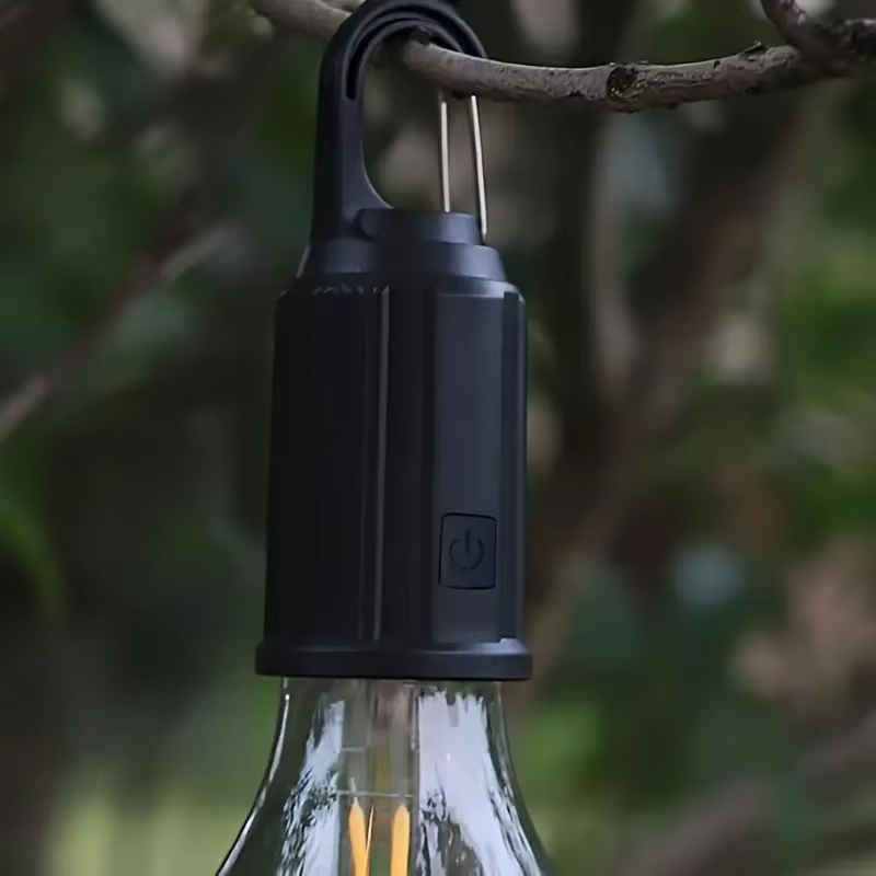 1/2Pcs Camping Tent Light with Solar Charging Tungsten Filament Bulb Outdoor Camping Tent Light Strip Three Lighting Modes