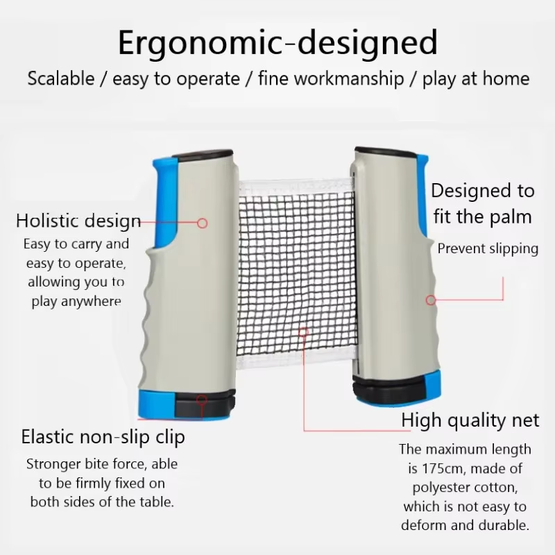 170Cm Retractable Table Tennis Net Portable Ping Pong Net 175Cm Scalable Suit for Any Table Exercise Accessories