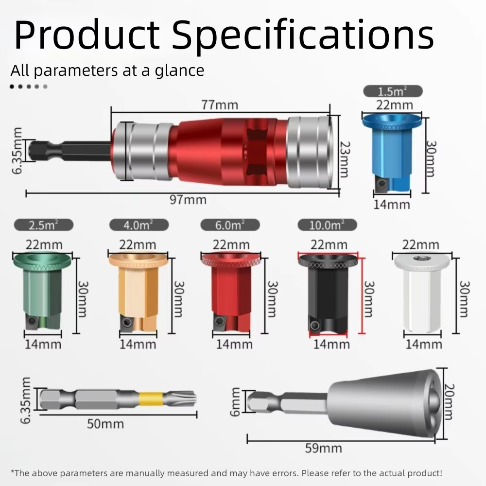 Durable Multi-Function Wire Stripper Waterproof Portable Cable Stripping Tool Set Twister Kit for Electric Drill