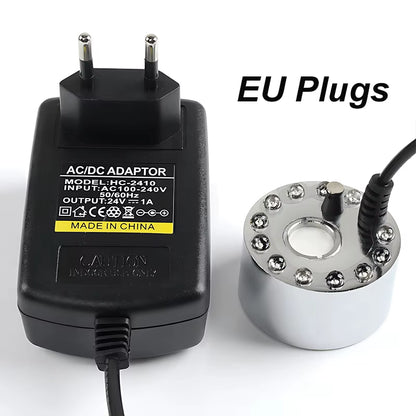 Party Mist Maker Water Pond Fountain Fogger 12 LED Color Aquarium Fog Maker Halloween Easter Party Festival Decoration