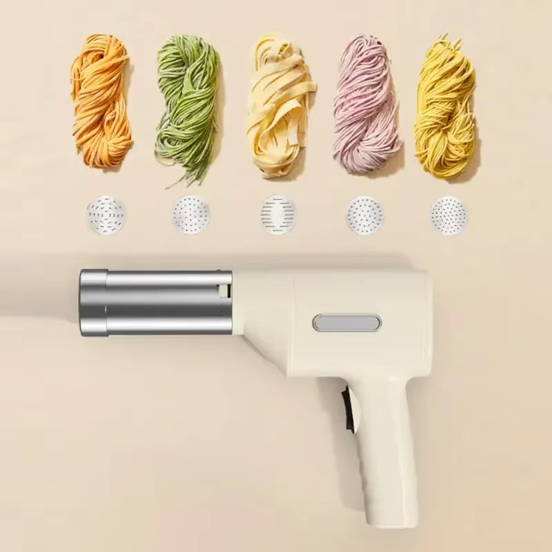 Household Electric Cordless Pasta Maker Machine Auto Noodle Maker for Kitchen 5 Pasta Shapes Detachable Easy Clean Pasta Maker