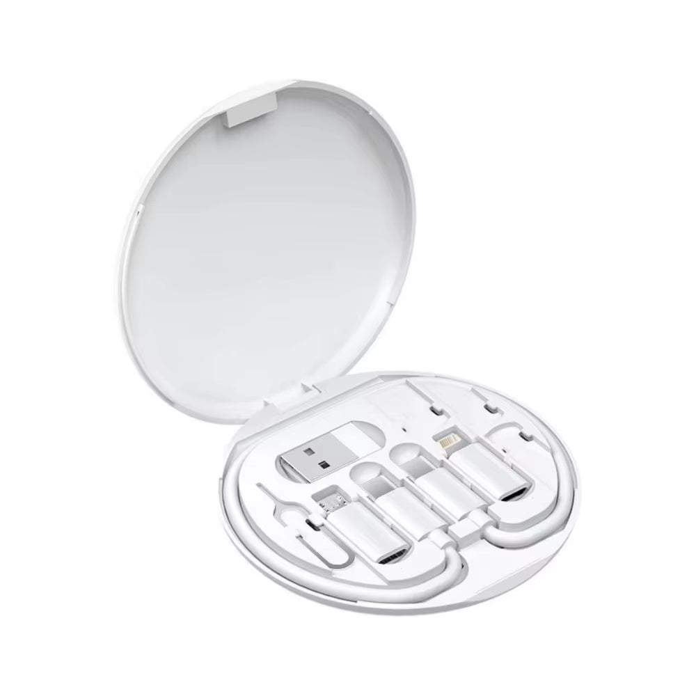 Multifunctional USB Data Cable Set Storage Box with Multi USB Charging Adapter Cable Kit Usb to Type C Usb Adapter