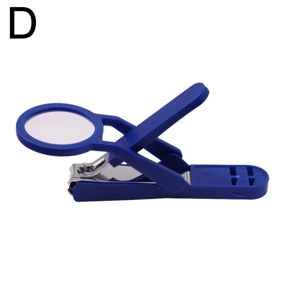 Nail Clipper with Magnifying Glass the Elderly Practical Stainless Steel Nail Clipper Anti-Splash Beauty Big Clipper Tool Gifts