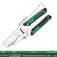 7 in 1 Wire Stripping Pliers Multifunction Electrician Cable Cutting Terminal Crimping Splitting Winding Line Hand Tools