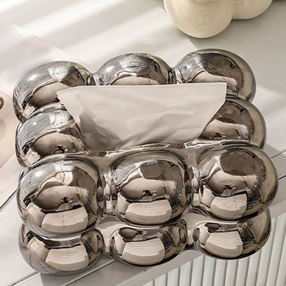 Facial Tissue Holder Non Slip Ceramic Tissue Box Cover Tissue Dispenser for Living Room Home Household Kitchen Countertop