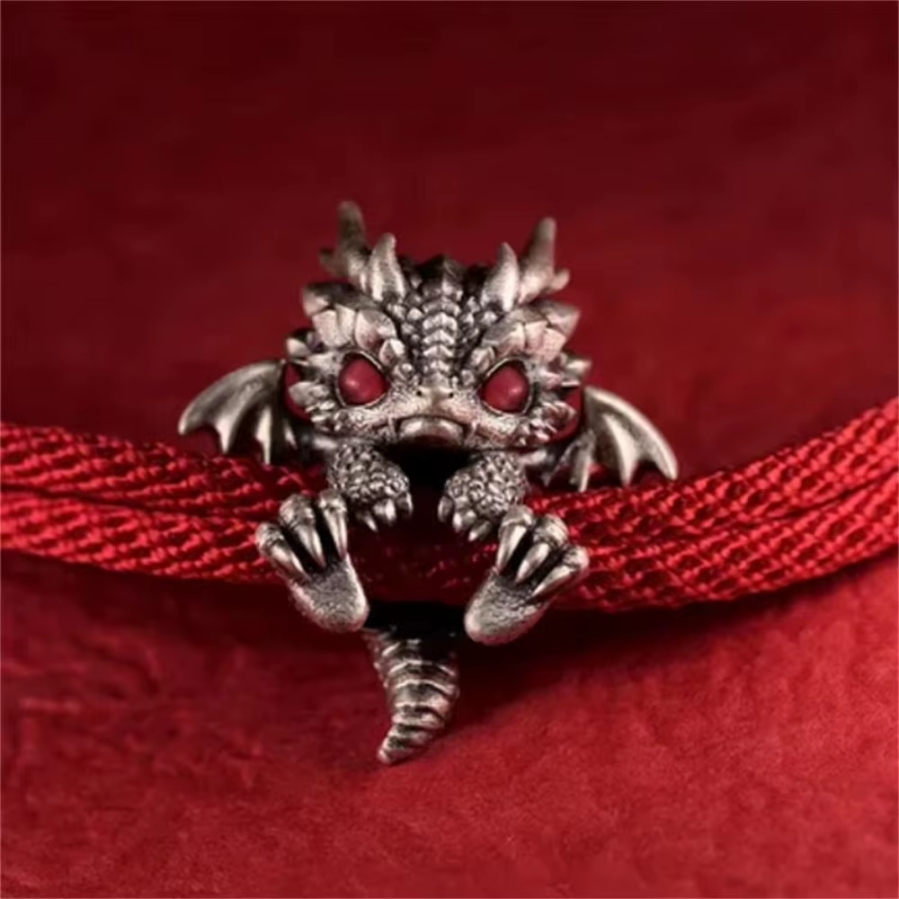 Vintage Red Rope Pullable Adjust Bracelet Bangle Year Good Lucky Gift Handwoven Bracelet for Men Women Jewelry Accessories