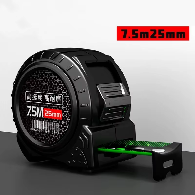 1/5 PCS Self Locking Fluorescent Steel Tape Measure High-Precision Laser Inkjet Code Box Ruler Measuring Tool Meter Ruler