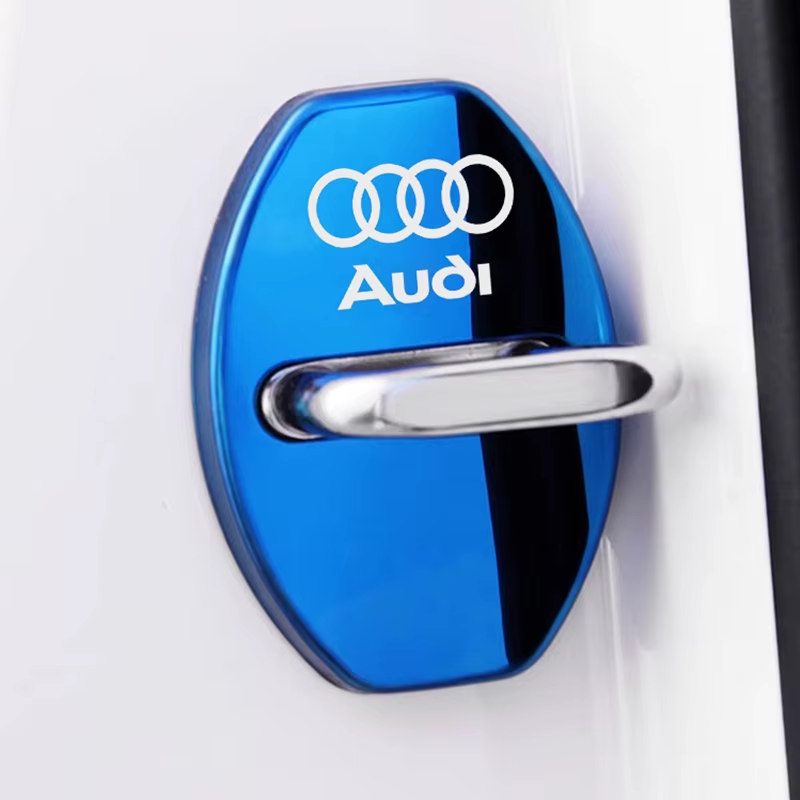 4Pcs Door Lock Decoration Protect Cover Emblem Case for  A1 A2 A3 A4 A5 A6 A7 A8 Q1 Q2 Q3 Q4 Q5 Q6 Q7 Q8 TT RS6 S5 Quattro