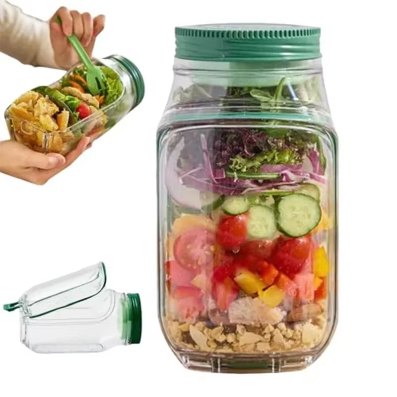 Prepara the Original Salad Pod Salad Pod,Vertical Layering Salad Pod Built Mason Jars with Lid