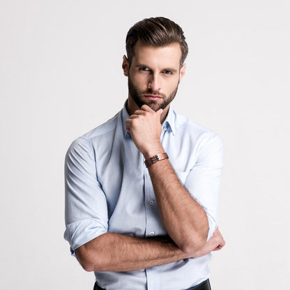 Jecanori Copper Cross Bracelet for Men - Ultra Strength Magnetic Mens Cross Jewelry Set - Adjustable Magnetic Bracelet with Sizing Tool Jewelry Box