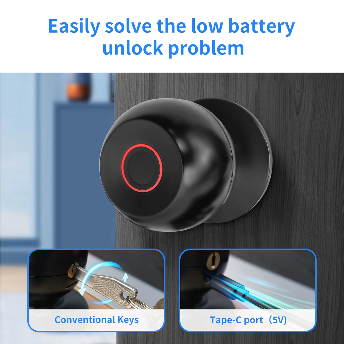 Smart Lock Door with Bluetooth Tuya Smart Life Products Fingerprint Lock Key Unlock Security Door Entry Home House Apartment