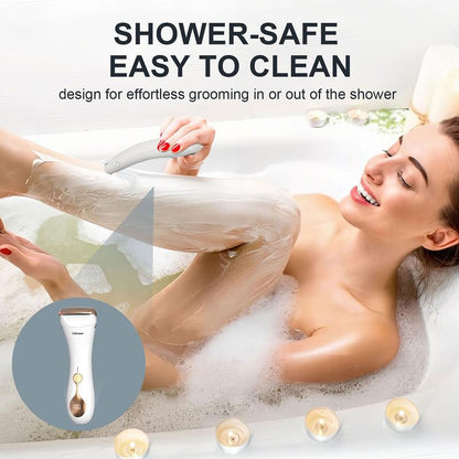 Gentle & Smooth Women's Electric Shaver - Rechargeable Razor for Nicks-Free Legs, Underarms, and Bikini Area