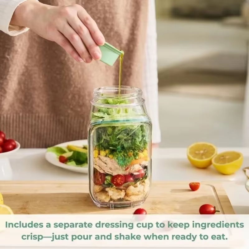 Prepara the Original Salad Pod Salad Pod,Vertical Layering Salad Pod Built Mason Jars with Lid