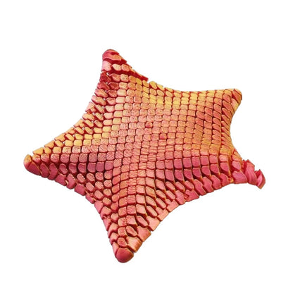 3D Printed Starfish 12Cm Ornament Marine Animal Decor Ocean Themed Desk Toy Movable Joints Stress Relief Gift for Home Office