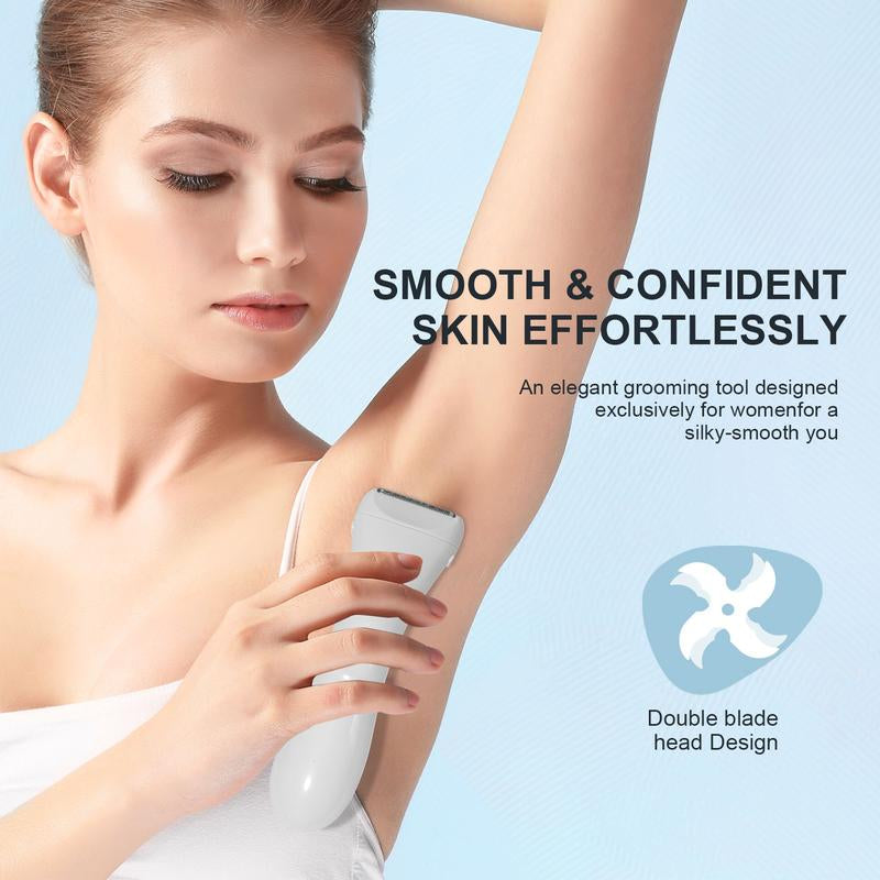 Gentle & Smooth Women's Electric Shaver - Rechargeable Razor for Nicks-Free Legs, Underarms, and Bikini Area