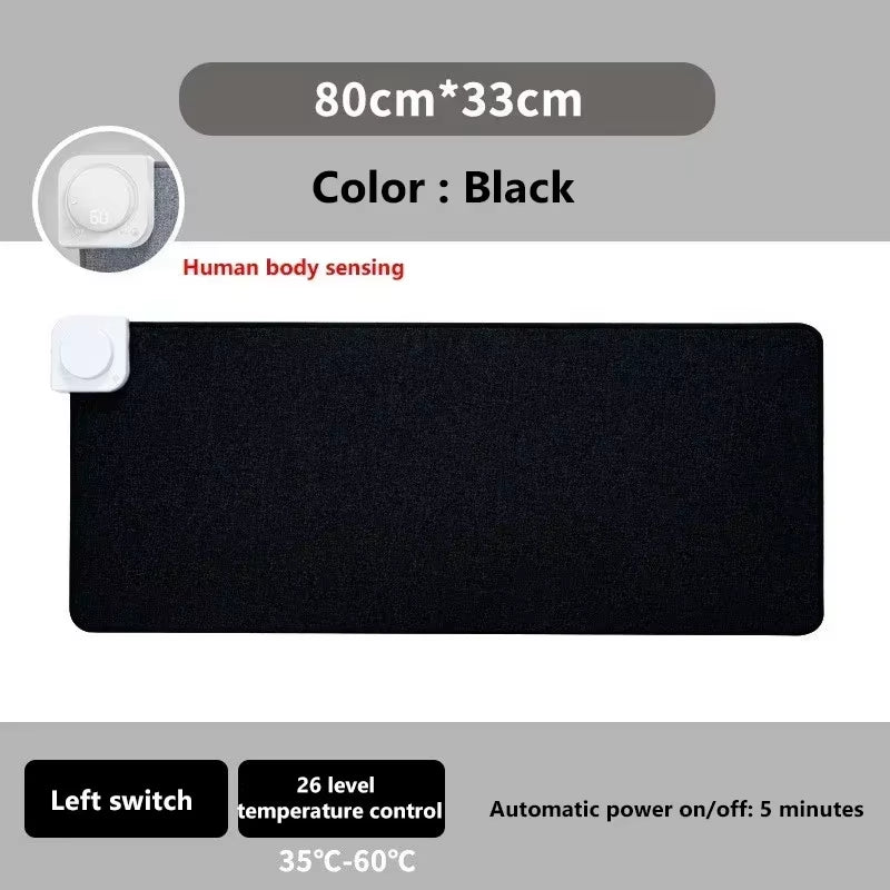 Intelligent Electric Heating Mouse Pad Winter Hand Warmer Computer Desk Heated Mat Office Desk Warming Pad Keyboard Table Mat