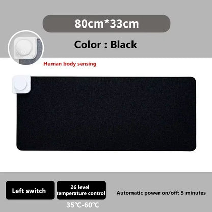 Intelligent Electric Heating Mouse Pad Winter Hand Warmer Computer Desk Heated Mat Office Desk Warming Pad Keyboard Table Mat