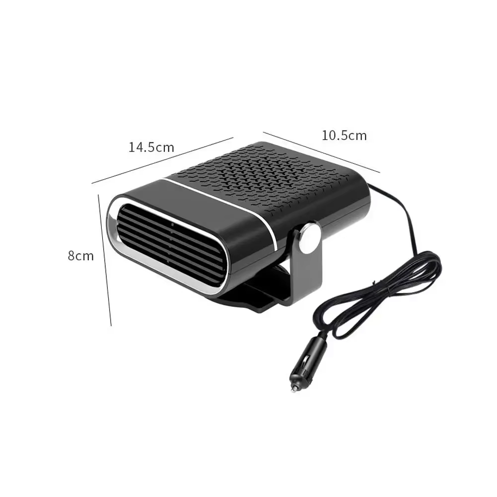 ​​12V 120W Portable Car Heater​​ Fast Heating & Cooling Fan 360° Rotation Defogger/Defroster Cigarette Lighter Plug-In