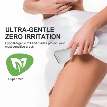 Gentle & Smooth Women's Electric Shaver - Rechargeable Razor for Nicks-Free Legs, Underarms, and Bikini Area