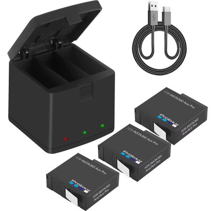 2200Mah Battery for Insta360 Ace Pro Ace Insta360 Ace Pro 2+3-Slots LED Charger for Insta360 Ace Pro Battery Accessories