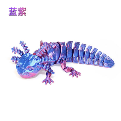 3D Animals Printed Articulated Axolotl Mechanical Unique Collectible Desk Decor Home Office Gifts Room Decor Creative Craft