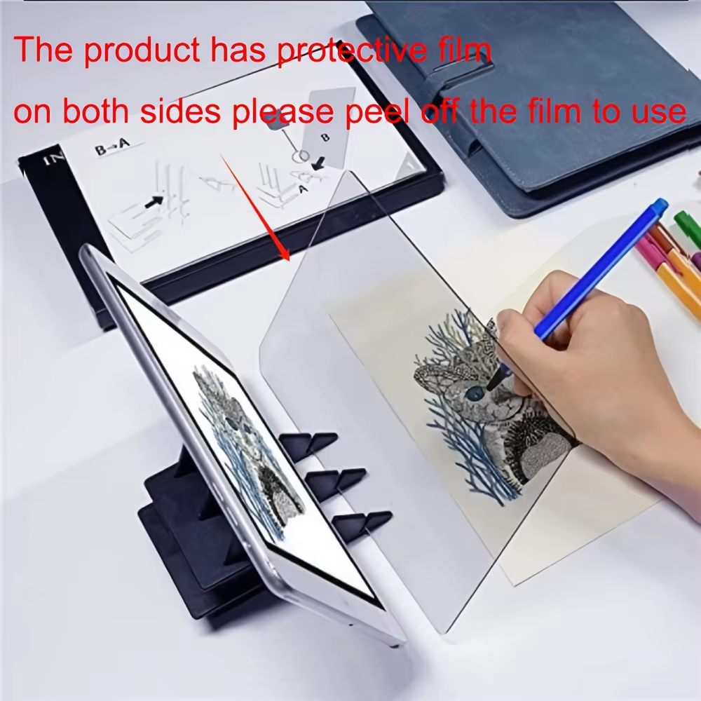 An Optical Drawing Board Kit - for Artists and Beginners with Tracing Reflection Tools, Featuring Image Reflectors and Stands