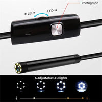 Industrial Borescope, 3 in 1 Endoscope Camera with 6 Leds, Type C,IP67 Waterproof, OTG Mini Camera for Pipeline Inspection