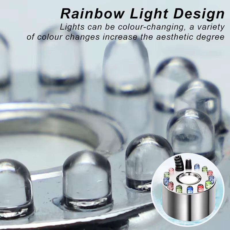 Party Mist Maker Water Pond Fountain Fogger 12 LED Color Aquarium Fog Maker Halloween Easter Party Festival Decoration