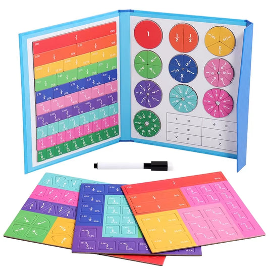 Magnetic Fraction Puzzles for Math Mastery Montessori Enlightenment with Fun Arithmetic Teaching Aid Cognitive Educational Toys