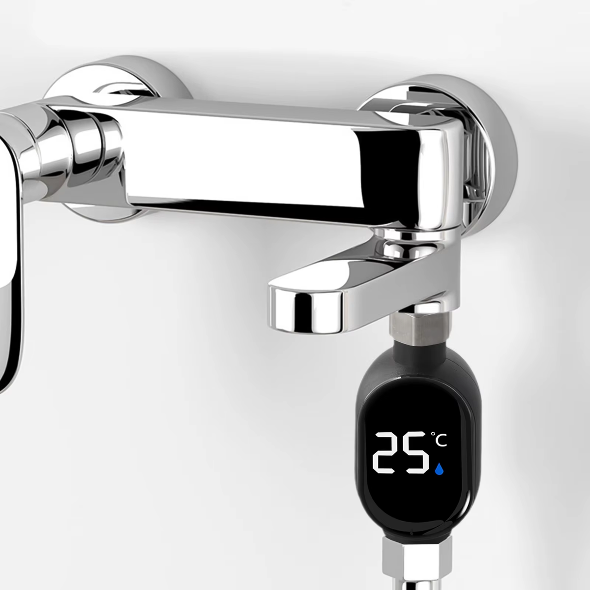 1Pc Waterproof Smart Temperature Digital Display Faucet Thermometer Bath Thermometer with Digital Display Shower Thermometer