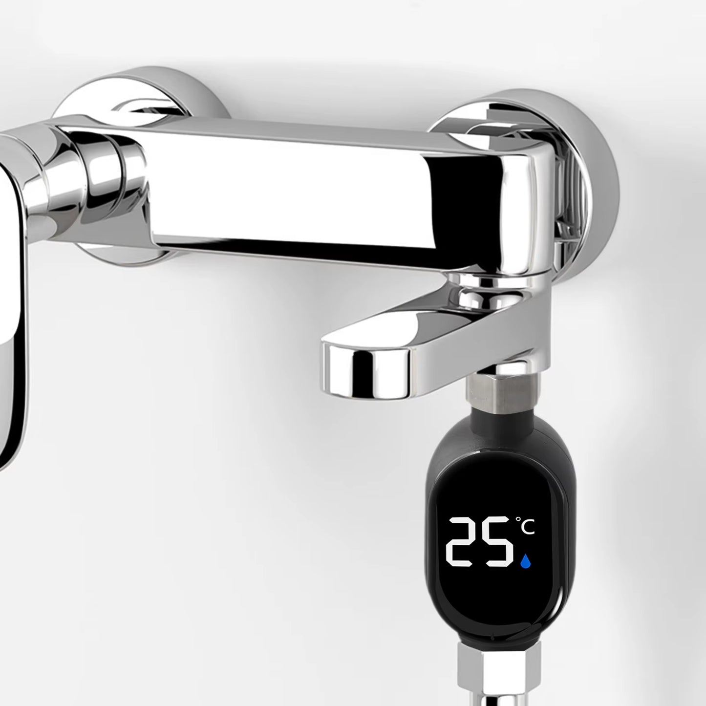 1Pc Waterproof Smart Temperature Digital Display Faucet Thermometer Bath Thermometer with Digital Display Shower Thermometer