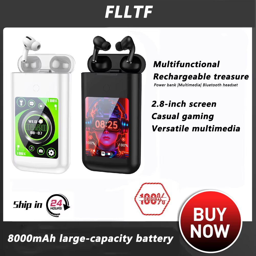 FLLTF A98 BOX Multiple Function in Ear Bluetooth Wireless Earphone Charging Case with 2.8