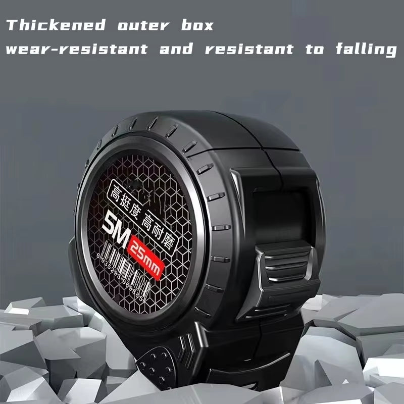 1/5 PCS Self Locking Fluorescent Steel Tape Measure High-Precision Laser Inkjet Code Box Ruler Measuring Tool Meter Ruler