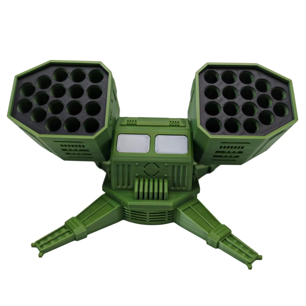 Rotatable Anti-Aircraft Missile Shape Multi Slots AA+AAA Batteries Container Case Battery Storage Box