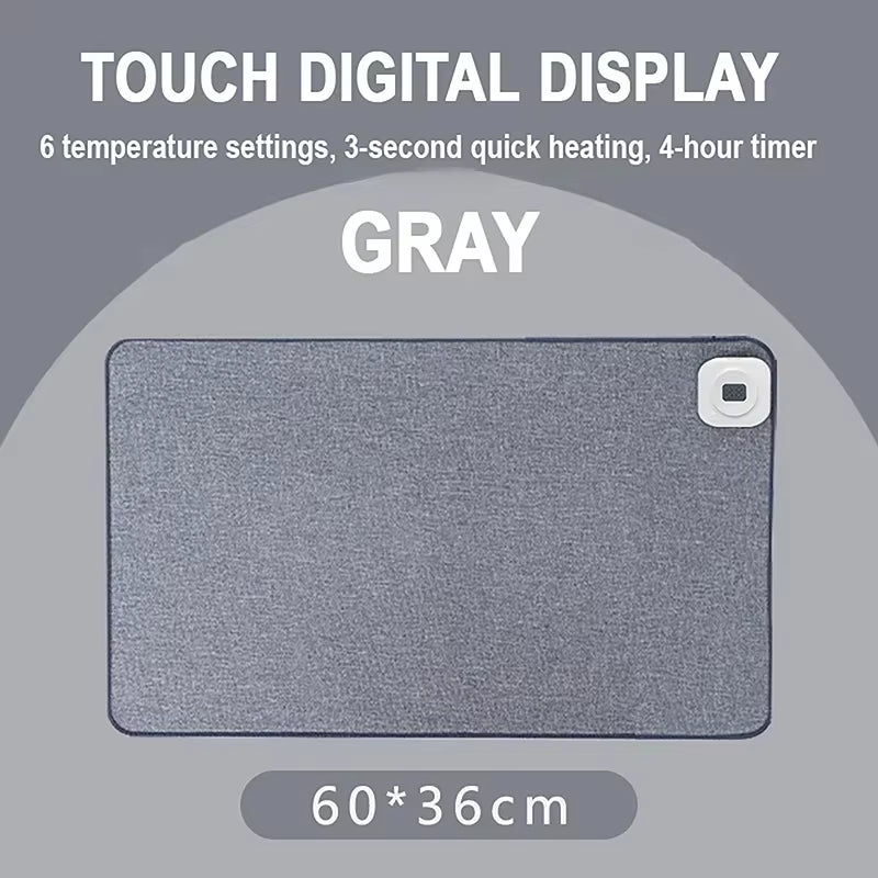 Intelligent Electric Heating Mouse Pad Winter Hand Warmer Computer Desk Heated Mat Office Desk Warming Pad Keyboard Table Mat