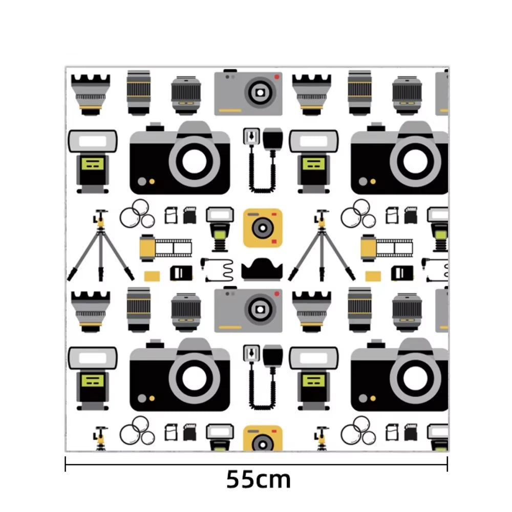 Magic Self-Adhesive Cloth Open Lay Flat Makeup Bag Portable Toiletry Kit Folding Cloth Multifunctional Camera Lens Storage Bag