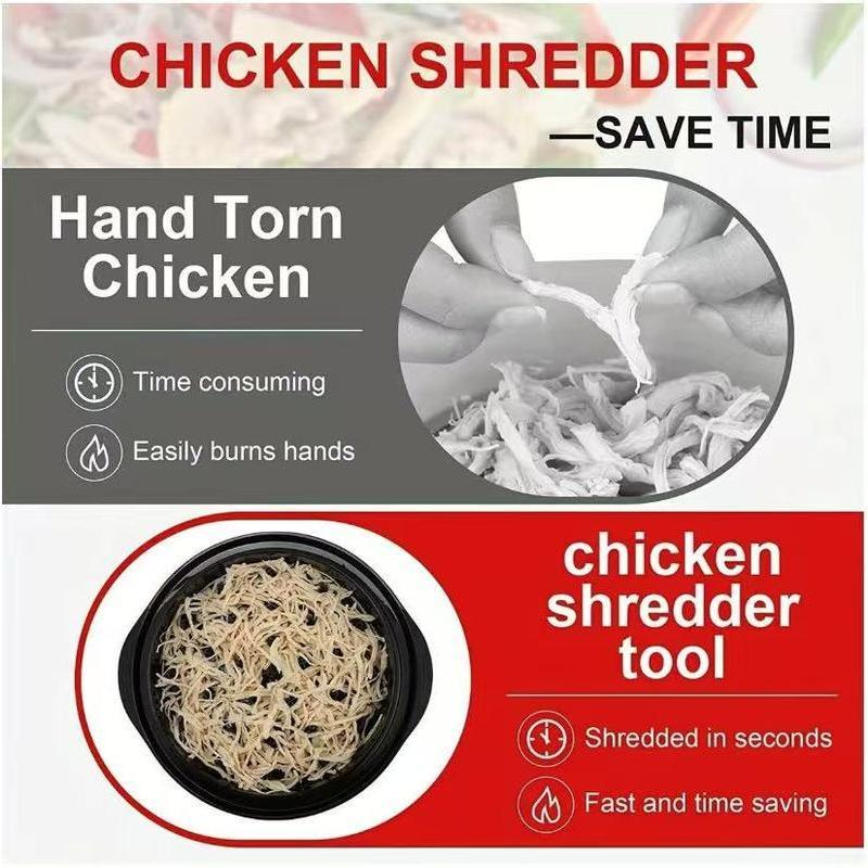 Tiktok Chicken Shredder Tool, Visible Meat Shredder Non-Slip Strip, Ergonomic Handle, Pulled Pork Beef Chicken, USA Stock