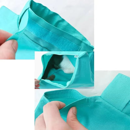 Anti-Scratching Cat Carrier Pouch Washable Tote Design Pet Shoulder Bag Folds Breathable Cat Carrier Bag for Nail Trimming