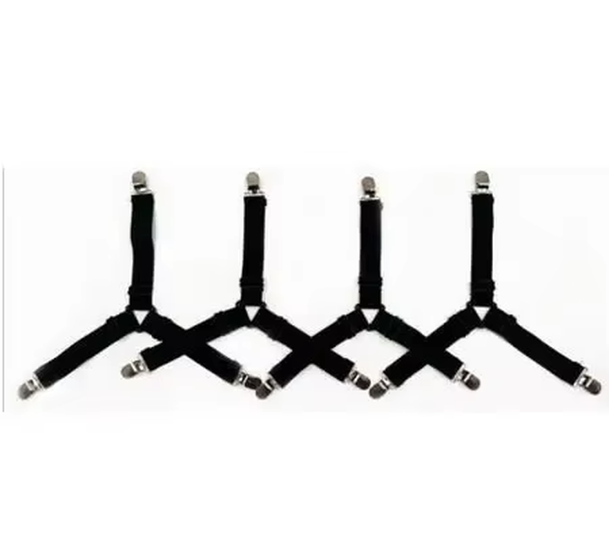 4Pcs Adjustable Bed Sheet and Quilt Holder for Bed Sheet Organizer Mattress Cover Clip for Home Elastic Straps Adjustable Clips