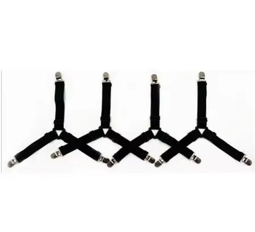 4Pcs Adjustable Bed Sheet and Quilt Holder for Bed Sheet Organizer Mattress Cover Clip for Home Elastic Straps Adjustable Clips