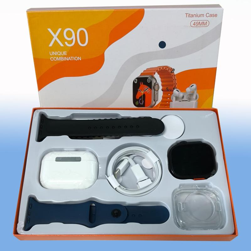 Smart Watch Kit with Bluetooth Headphones, Type-C Cable & Audio Support – Compact All-In-One Bundle